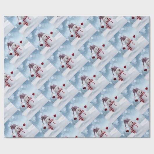 De heer Snowman Cadeaupapier (Vlak)