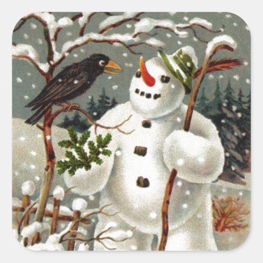 De heer Snowman en de heer Crow Stickers (Voorkant)
