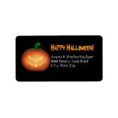 de heer Spooky Jack O Lantern Halloween Adresetike Etiket (Voorkant)