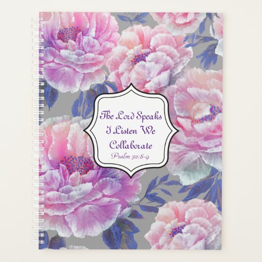De Heer spreekt over Waterverf Floral Planner (Voorkant)