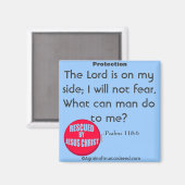 De Heer staat aan mijn kant Bijbelcitaat Magneet (Voorkant / Achterkant)