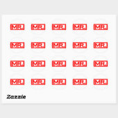 De heer Stamp Ronde Sticker (Vel)