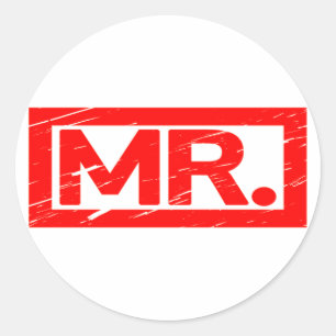 De heer Stamp Ronde Sticker