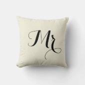 De heer Striped Back Pillow-off white Kussen (Voorkant)