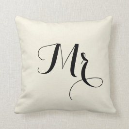 De heer Striped Back Pillow-off white Kussen