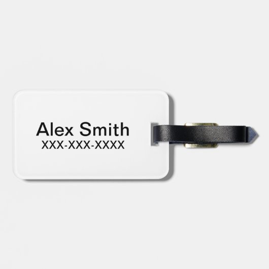 de heer Strong Waving Hallo Bagagelabel (Achterkant horizontaal)