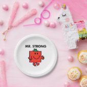 de heer Strong Waving Hallo Papieren Bordje (Feest)