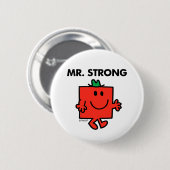 de heer Strong Waving Hallo Ronde Button 5,7 Cm (Voorkant /achterkant)