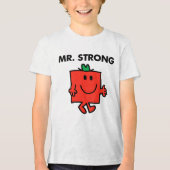 de heer Strong Waving Hallo Tri-Blend Shirt (Voorkant)