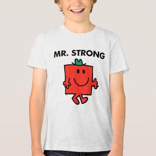 de heer Strong Waving Hallo Tri-Blend Shirt (Voorkant)