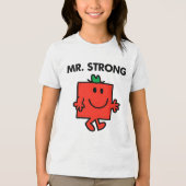 de heer Strong Waving Hallo Tri-Blend Shirt (Voorkant)