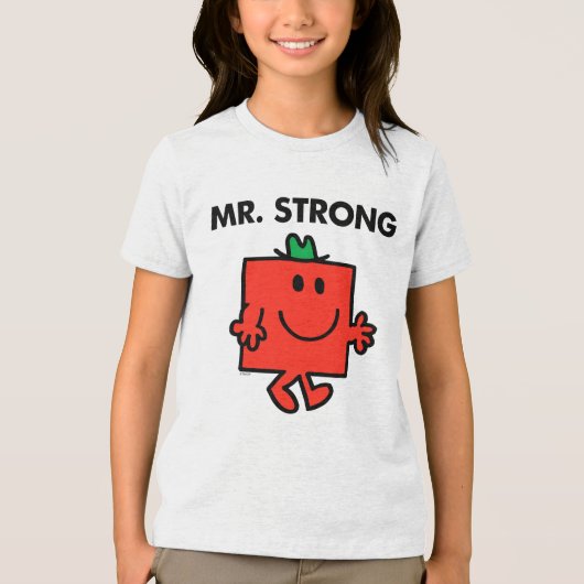 de heer Strong Waving Hallo Tri-Blend Shirt (Voorkant)