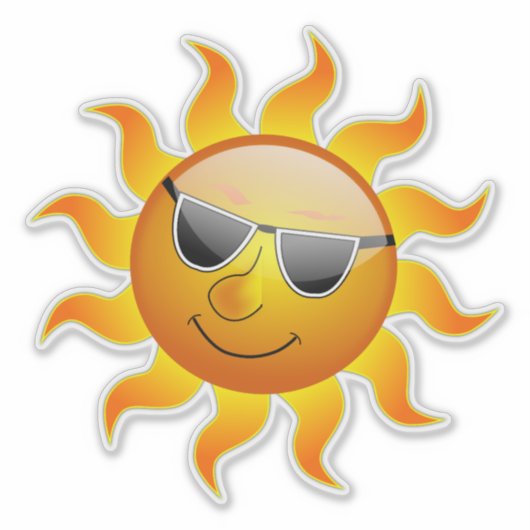 de heer Sunshine Sticker (Voorkant)