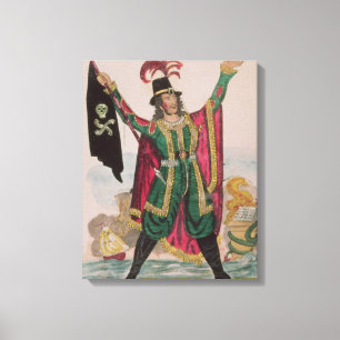 De heer T.P.Cooke in de rol van de vliegende Neder Canvas Afdruk