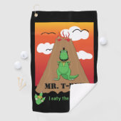 de heer T-Rex Golf Towel Golfhanddoek (Insitu)