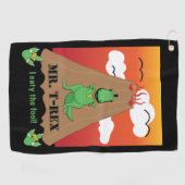de heer T-Rex Golf Towel Golfhanddoek (Horizontaal)