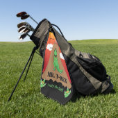 de heer T-Rex Golf Towel Golfhanddoek (Groen)