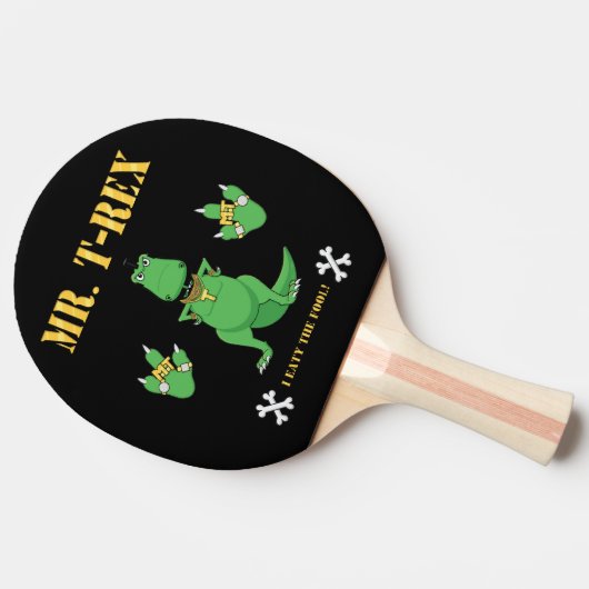 de heer T-Rex Ping Pong Paddle Tafeltennisbatje (Zijkant)