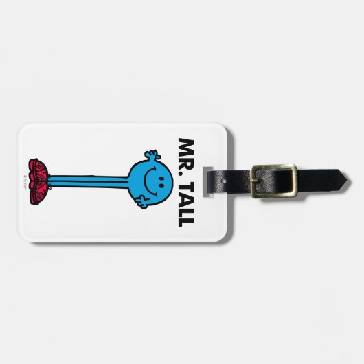 de heer Tall | Permanente band Bagagelabel (Voorkant horizontaal)