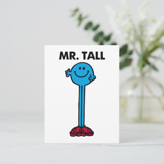 de heer Tall | Permanente band Briefkaart (Staand voorkant)