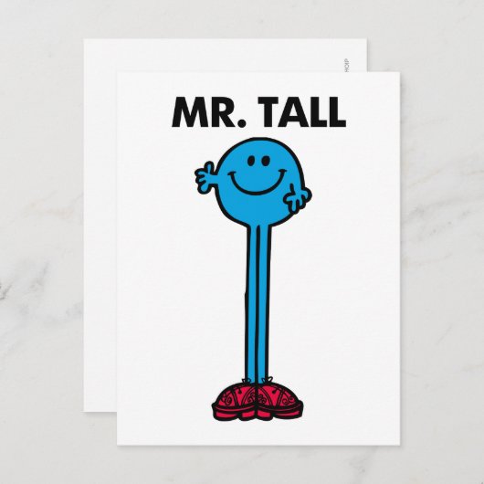 de heer Tall | Permanente band Briefkaart (Voorkant / Achterkant)