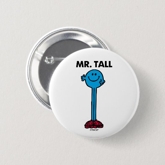 de heer Tall | Permanente band Ronde Button 5,7 Cm (Voorkant /achterkant)