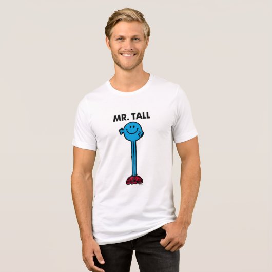 de heer Tall | Permanente band Tri-Blend Shirt (Voorkant volledig)