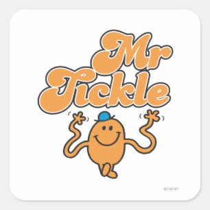 de heer Tickle   Jiggings-wapens Vierkante Sticker