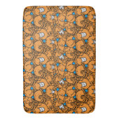 de heer Tickle | Oranje kaarspatroon Badmat (Voorkant Verticaal)