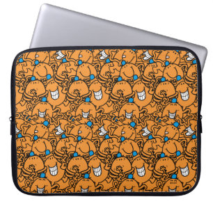de heer Tickle   Oranje kaarspatroon Laptop Sleeve