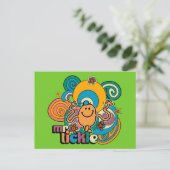 de heer Tickle | Psychedelic Swirls, Stars & Flowe Briefkaart (Staand voorkant)
