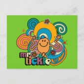 de heer Tickle | Psychedelic Swirls, Stars & Flowe Briefkaart (Voorkant)