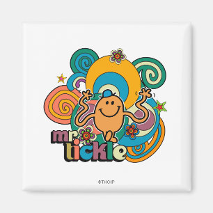 de heer Tickle Psychedelic Swirls, Stars & Flowe Magneet
