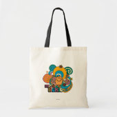 de heer Tickle | Psychedelic Swirls, Stars & Flowe Tote Bag (Voorkant)