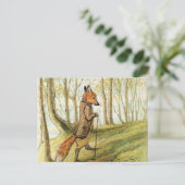 De heer Tod in het bos - Beatrix Potter Briefkaart (Staand voorkant)