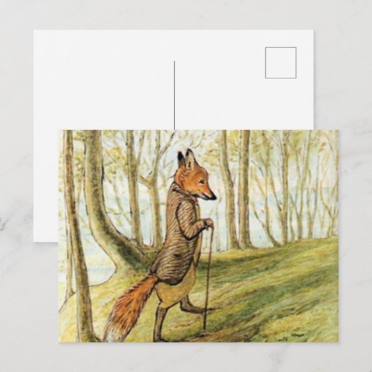 De heer Tod in het bos - Beatrix Potter Briefkaart (Voorkant / Achterkant)