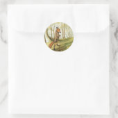 De heer Tod in het bos - Beatrix Potter Ronde Sticker (Tas)