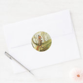 De heer Tod in het bos - Beatrix Potter Ronde Sticker (Envelop)