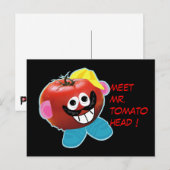 De heer Tomato hoofd humoristisch parodie Briefkaa Briefkaart (Voorkant / Achterkant)