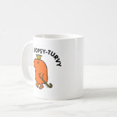 de heer Topsy-Turvy | Ondersteboven Pet & Cane Koffiemok (Voorkant links)