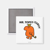 de heer Topsy-Turvy | Ondersteboven Pet & Cane Magneet (Voorkant / Achterkant)