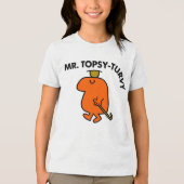 de heer Topsy-Turvy | Ondersteboven Pet & Cane Tri-Blend Shirt (Voorkant)