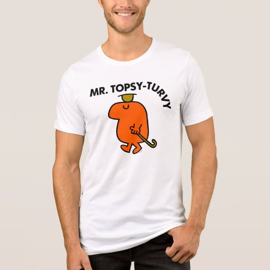 de heer Topsy-Turvy | Ondersteboven Pet & Cane Tri-Blend Shirt (Voorkant)