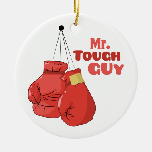De heer Tough Guy Keramisch Ornament (Voorkant)