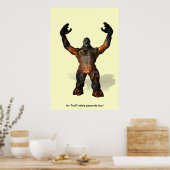 De heer Troll haat ook pinda's! Poster (Keuken)