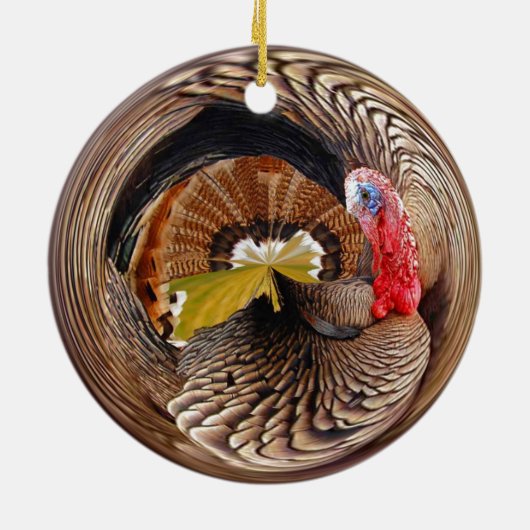 de heer Turkey Keramisch Ornament (Achterkant)