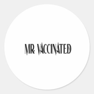 de heer Vaccinated Ronde Sticker