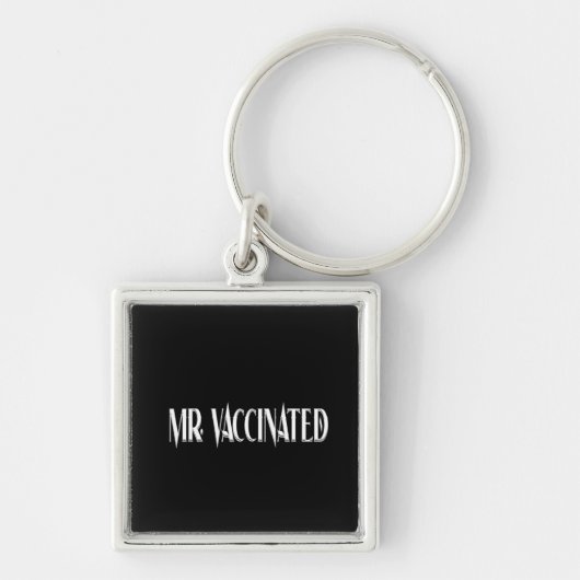 de heer Vaccinated Sleutelhanger (Voorkant)