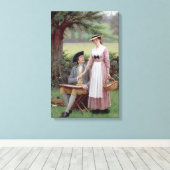 De heer van Burleigh en zijn lieve dame Canvas Afdruk (Insitu (Houten vloer))