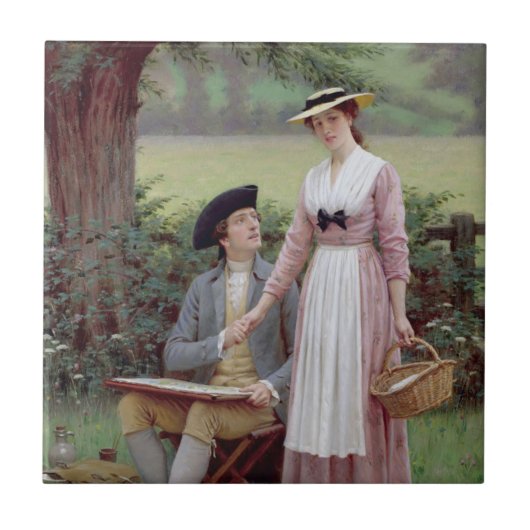 De Heer van Burleigh en zijn Ware Liefde Tegeltje (Voorkant)